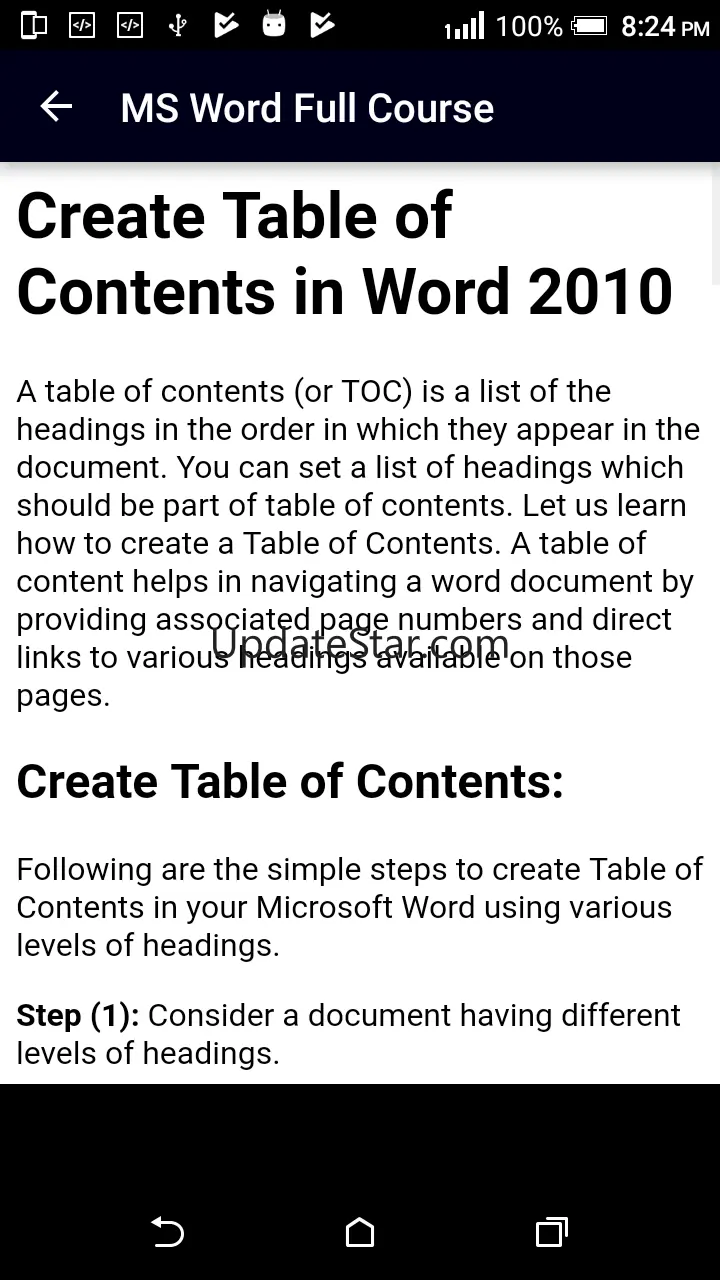 Learn MS Word (Basic & Advance 1.0
