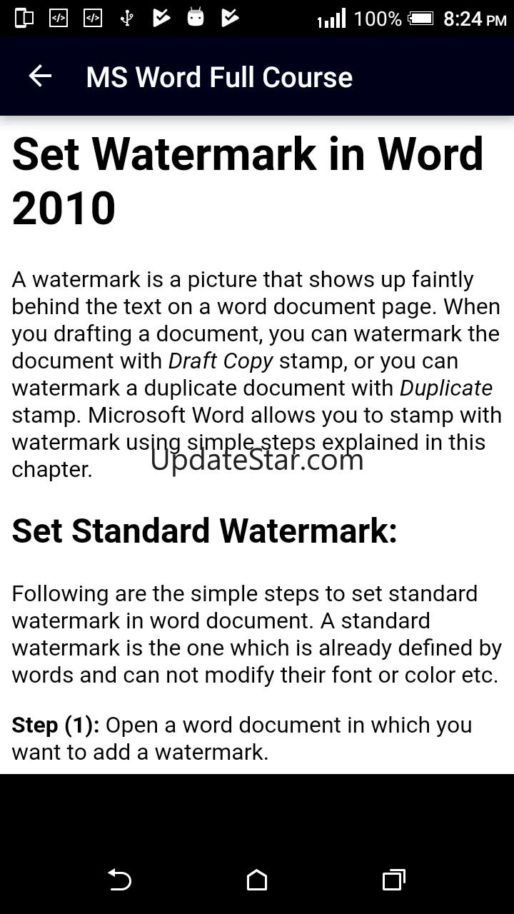 Learn MS Word (Basic & Advance 1.0