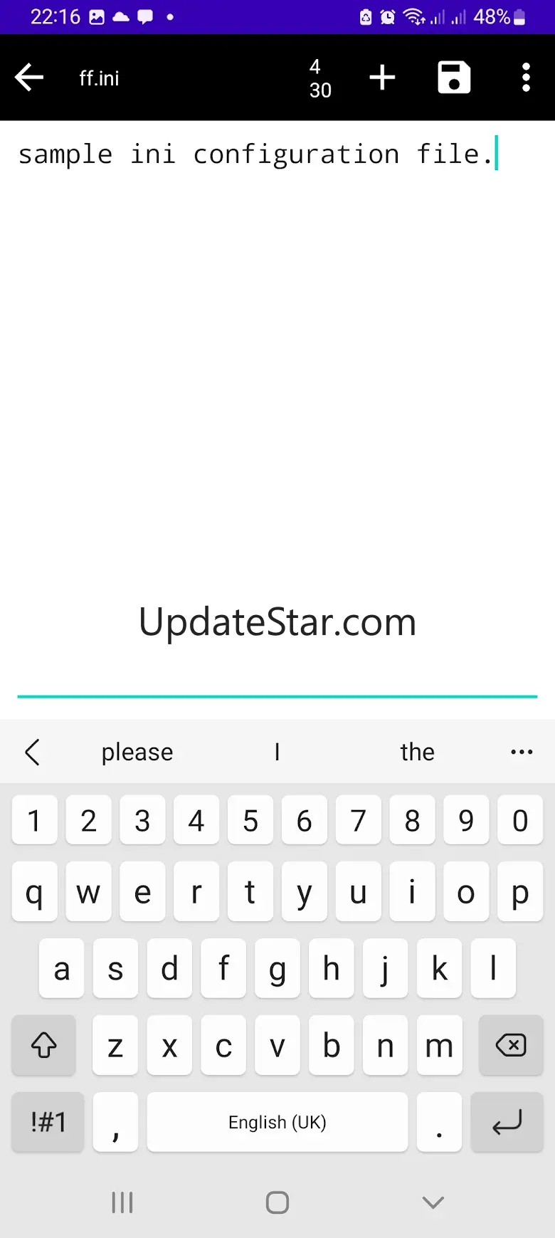 INI File Opener & Editor 1.0