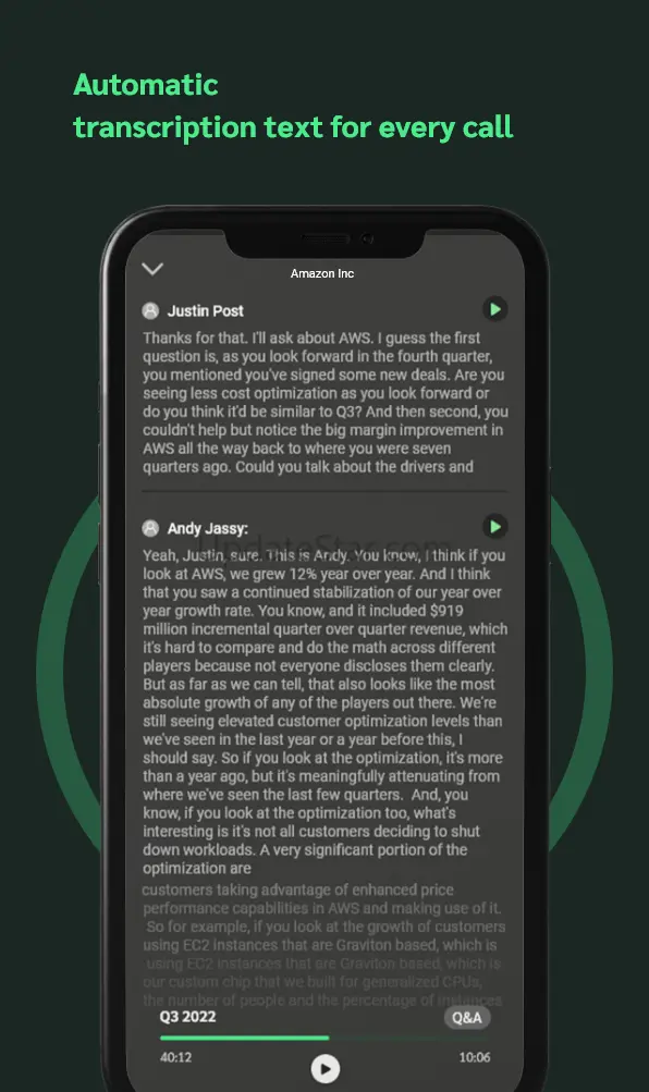 Company Earnings Call Player 2.0.8