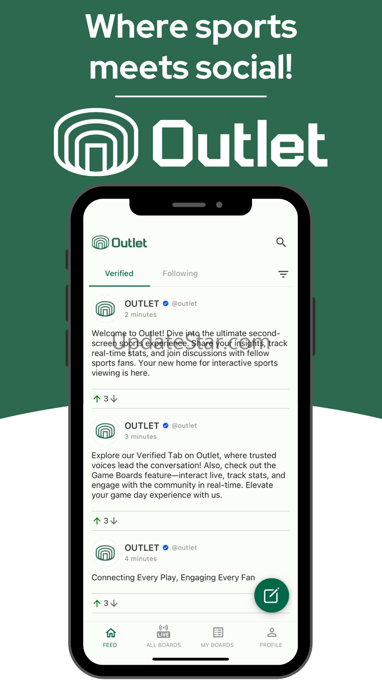 Outlet: The Sports Social App 1.0.1