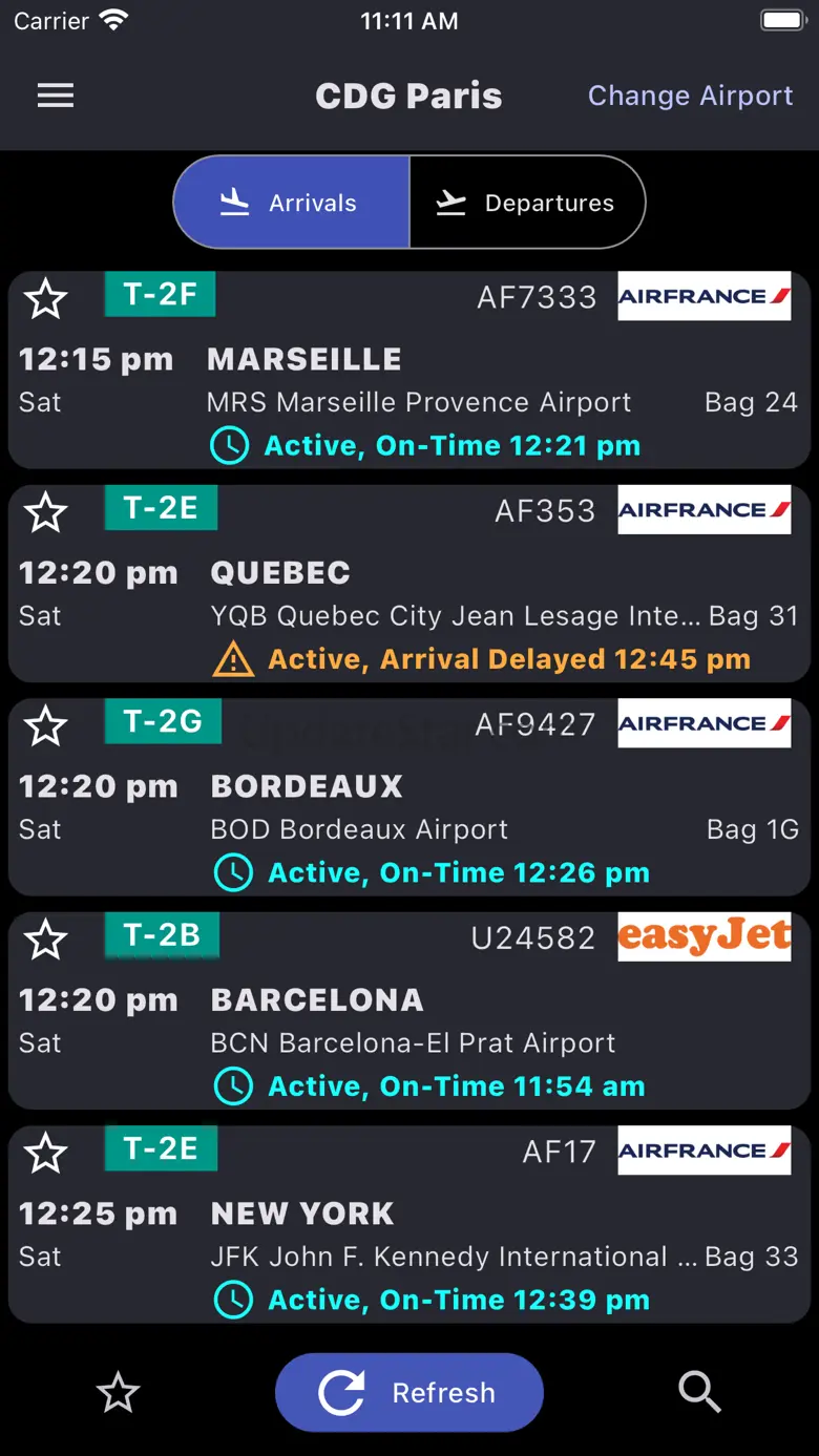 Paris CDG Airport: Flights 8.0.522