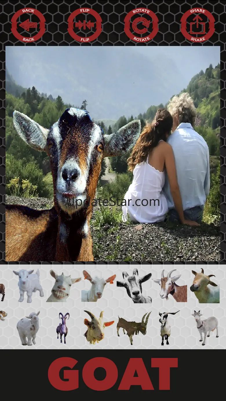 Goat stickers on photos 1.1