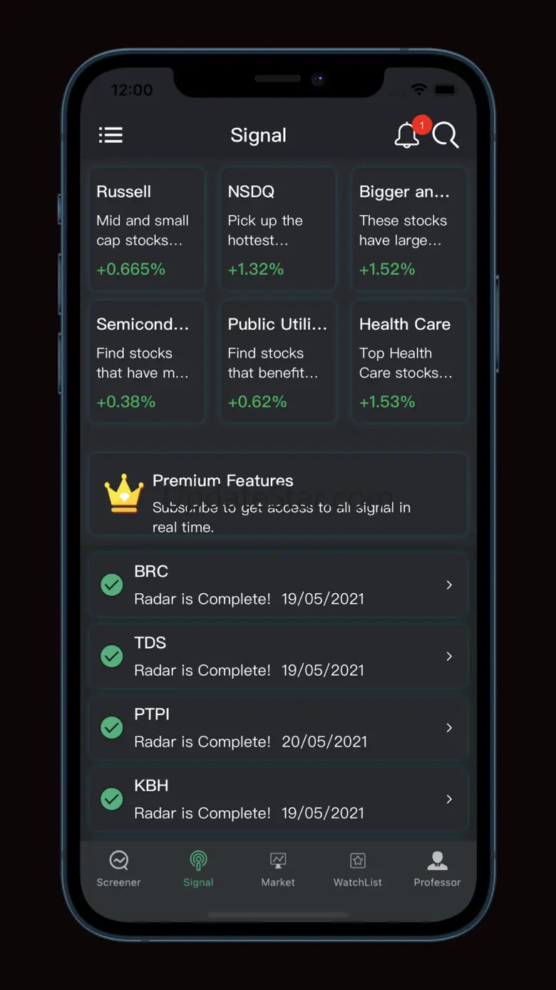 Stocks Signal: Alert-Radar 1.9.7