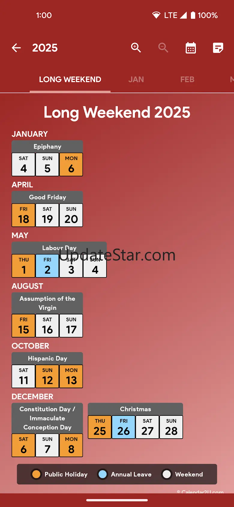 Calendar2U: Spain Calendar 6.1.1