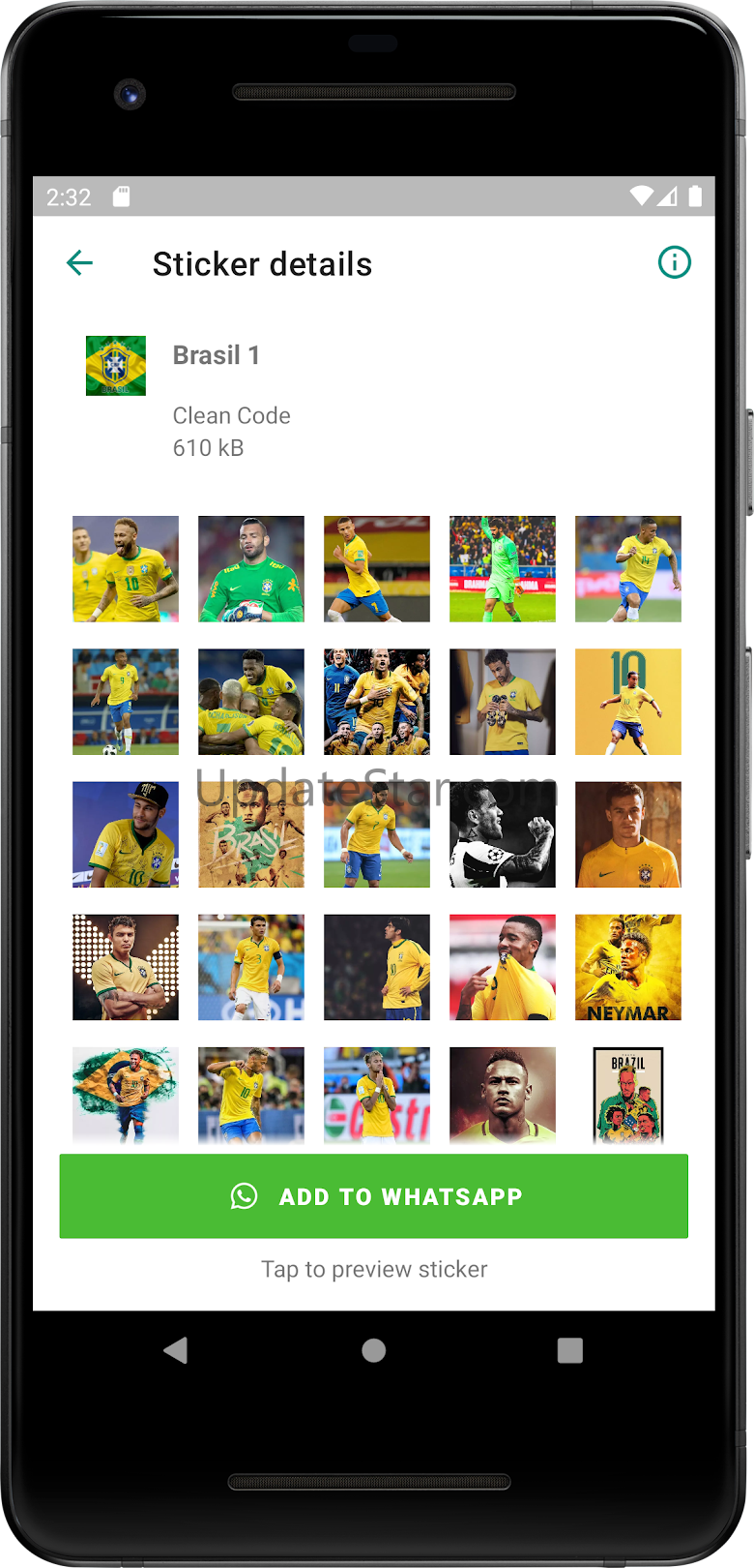 Stickers Brazil Soccer Team