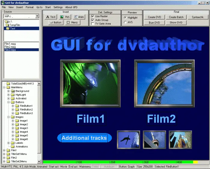 GUI for dvdauthor 1.07