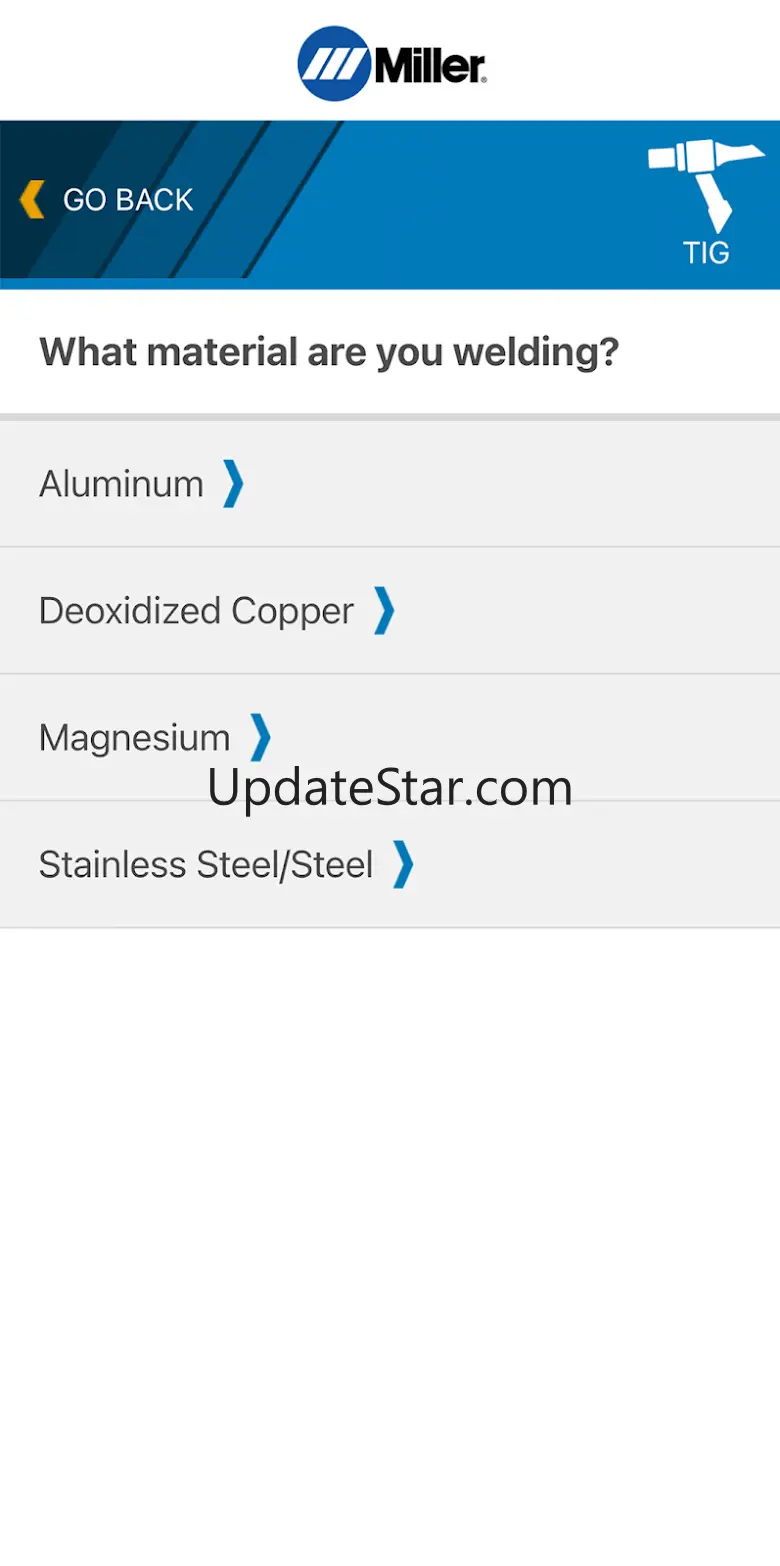 Miller Weld Setting Calculator 2.6.0