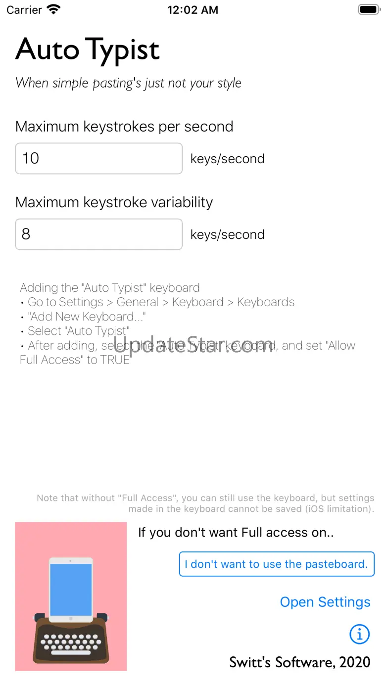 Auto Typist (Custom keyboard) 1.6