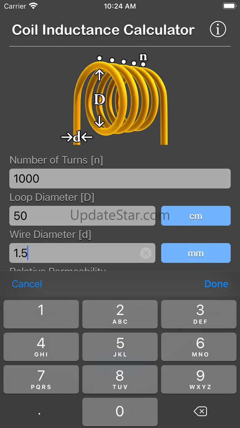 Coil Inductance Calculator 1.1