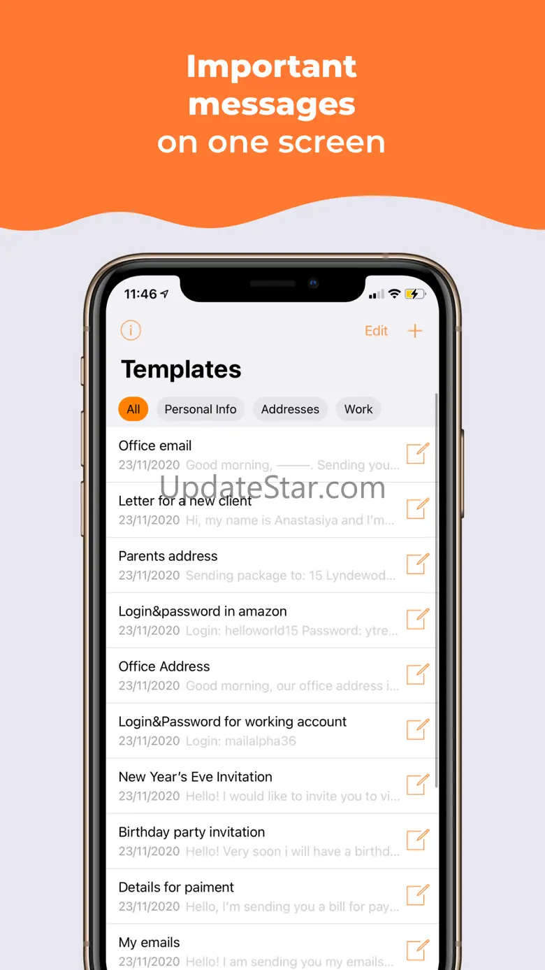 Message Templates - quick post 1.4.5