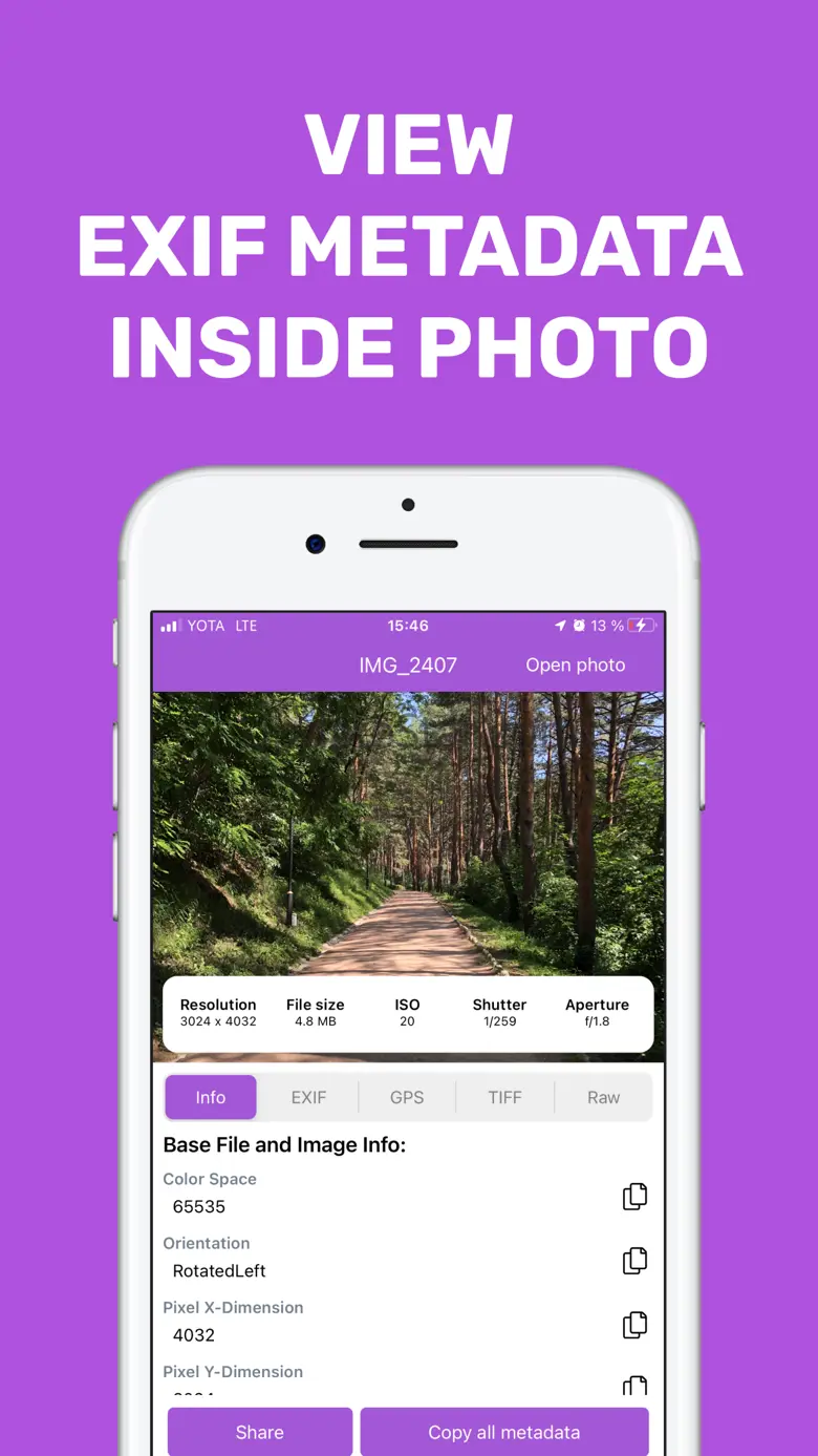 EXIF Metadata viewer & remove 1.0.2