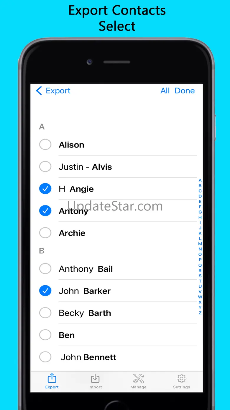 Export & Import Contacts 2.3