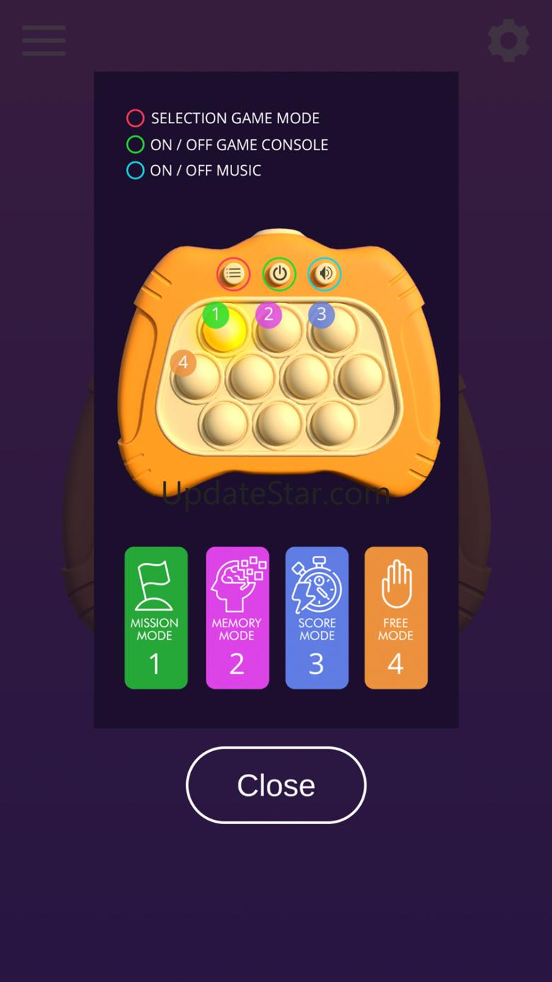 Electronic pop it game console 1.3