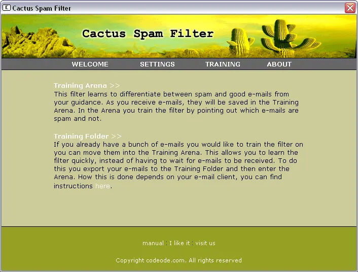 Cactus Spam Filter 3.1