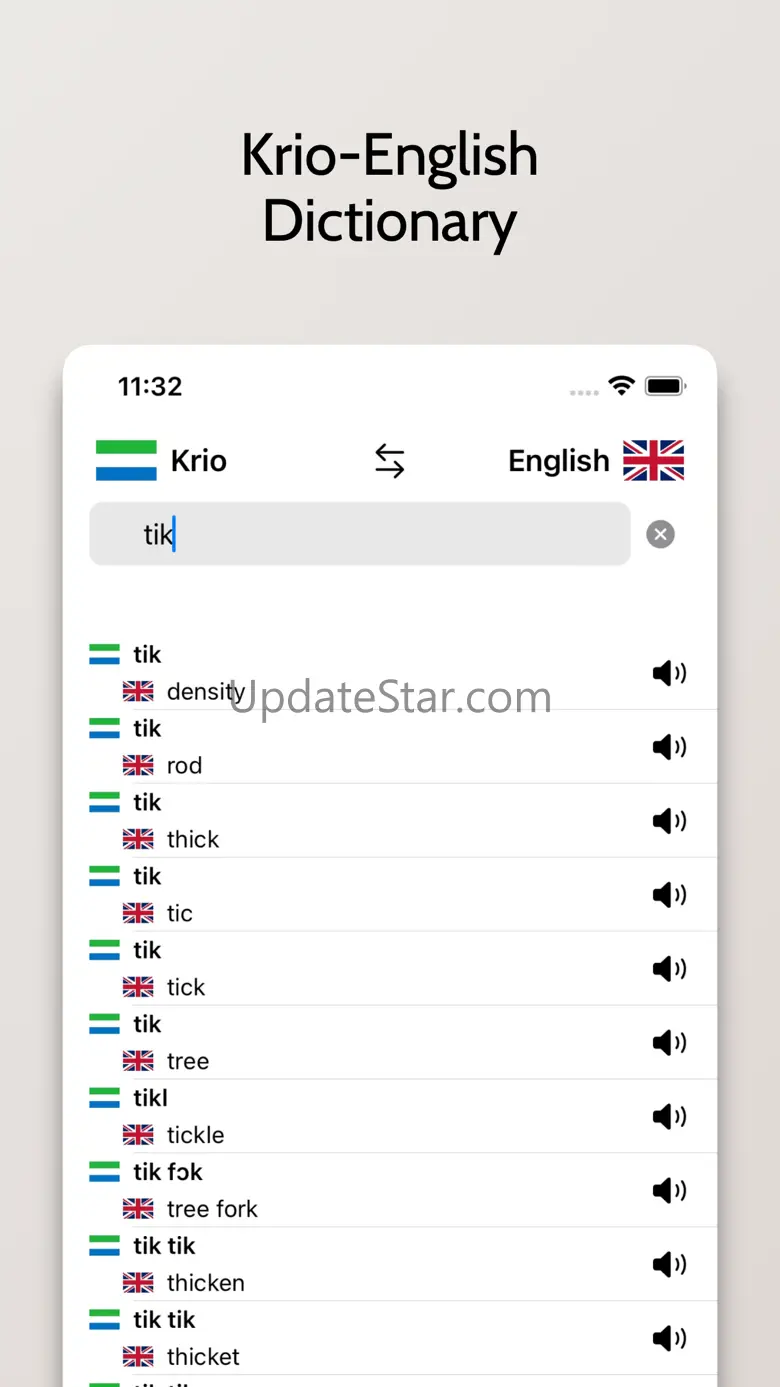 Krio-English Dictionary 1.1