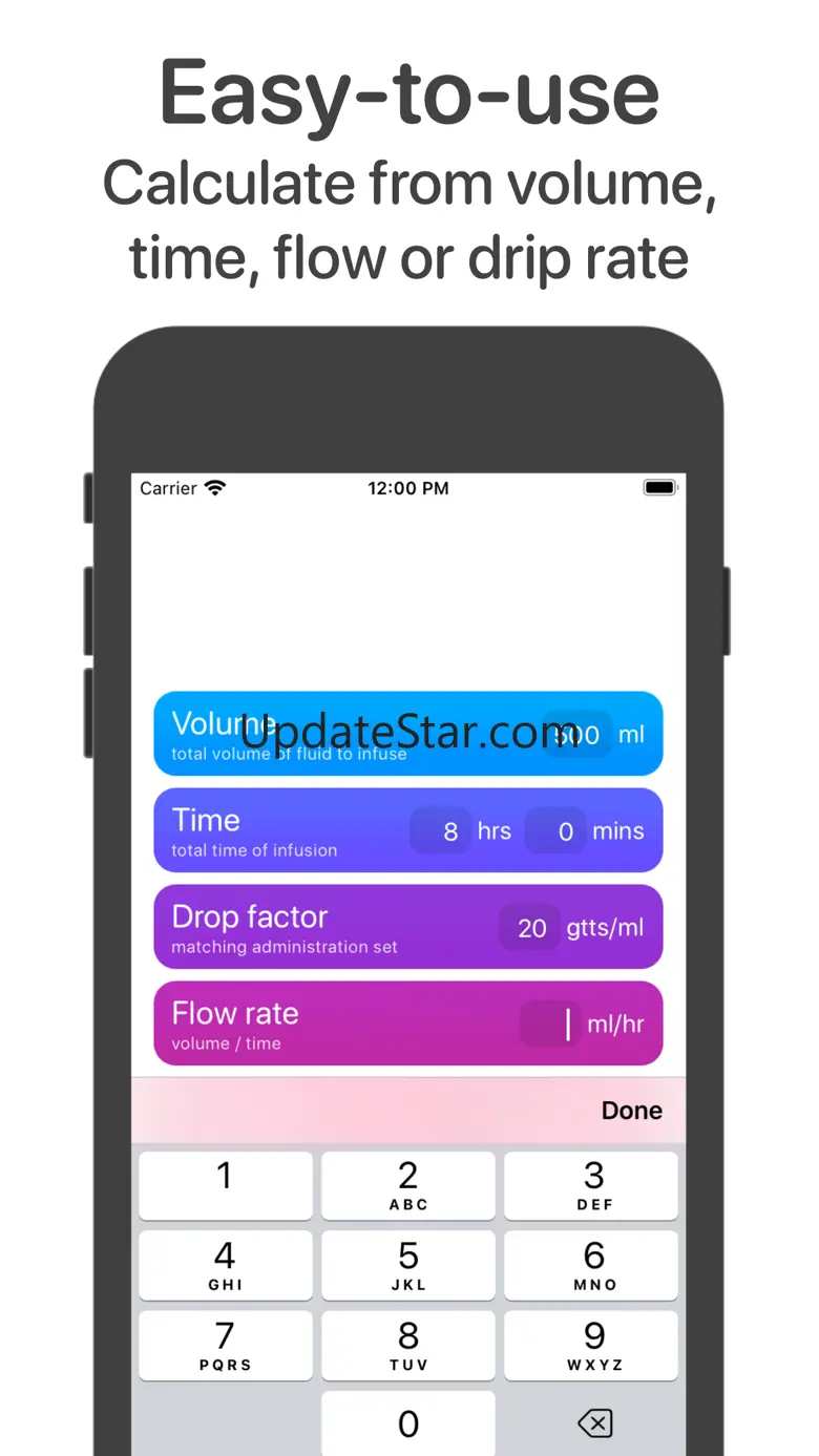 Drip Rate: IV Drip Rate Calc 1.2