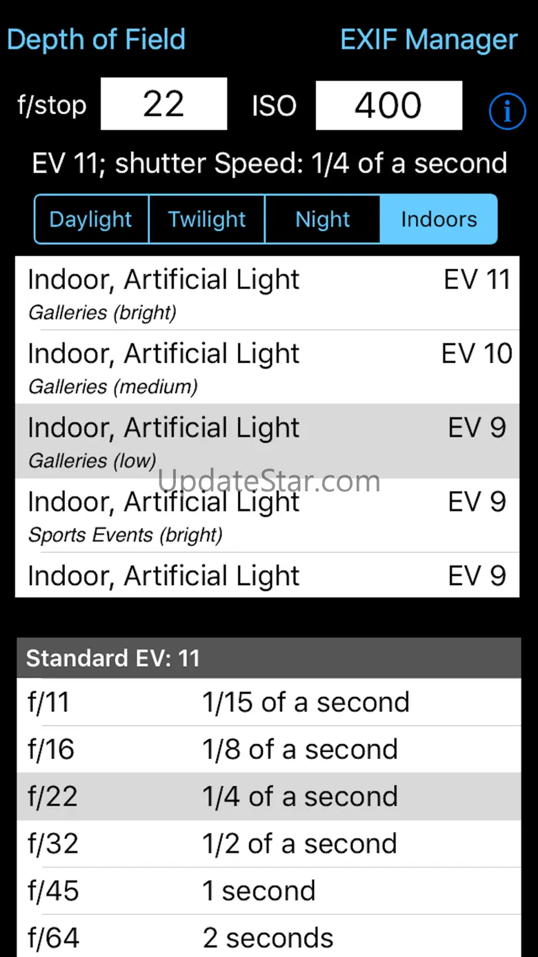 Exposure Calculator 6.1.0