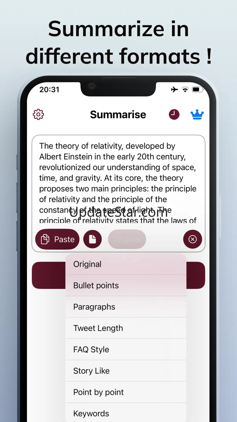 AI Summary Text Summarizer 1.0
