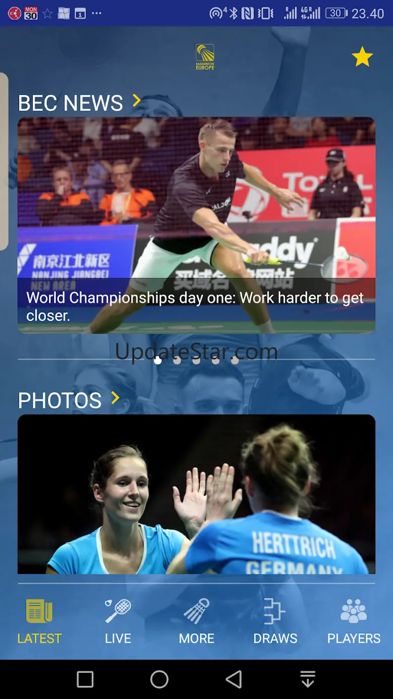Badminton Live - rank & scores 2.1.2