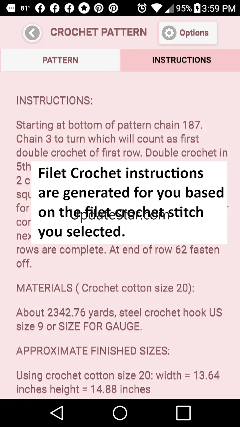 Filet Crochet Pattern Creator 31.2.1