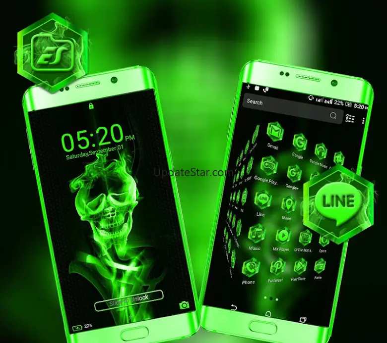 Smoke Skull Launcher Theme 5.1
