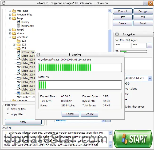 Advanced Encryption Plug-In Pro for Windows Explorer 5.0