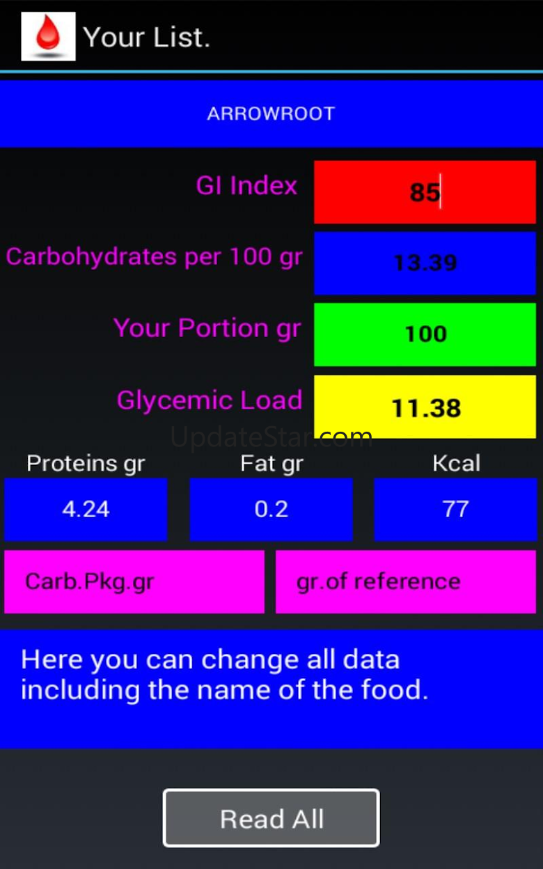 GI and glycemic load Lite 2.0.11