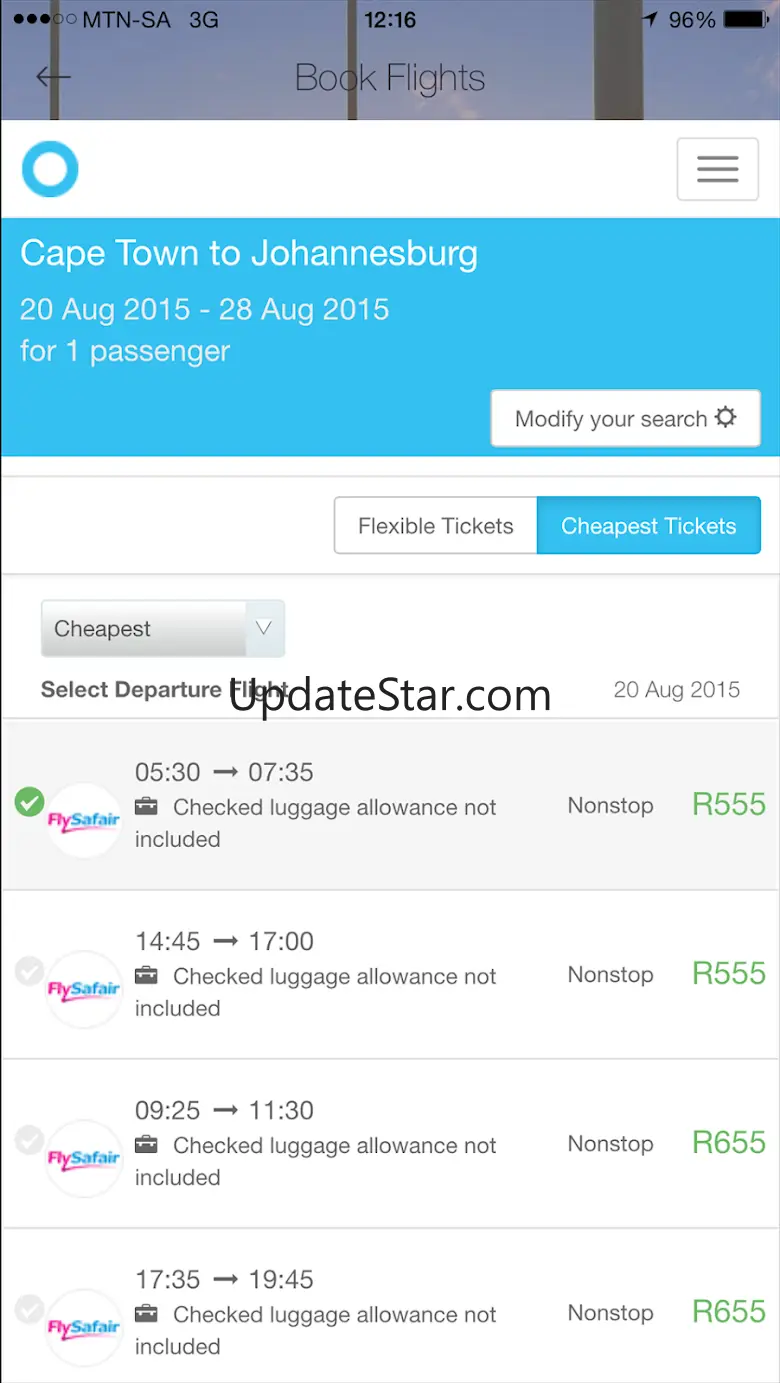 Cheap Flights South Africa 1.24.0.0