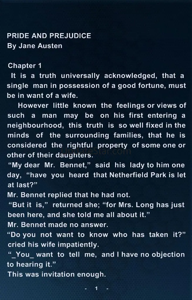 PRIDE AND PREJUDICE J.Austen 1.0.0