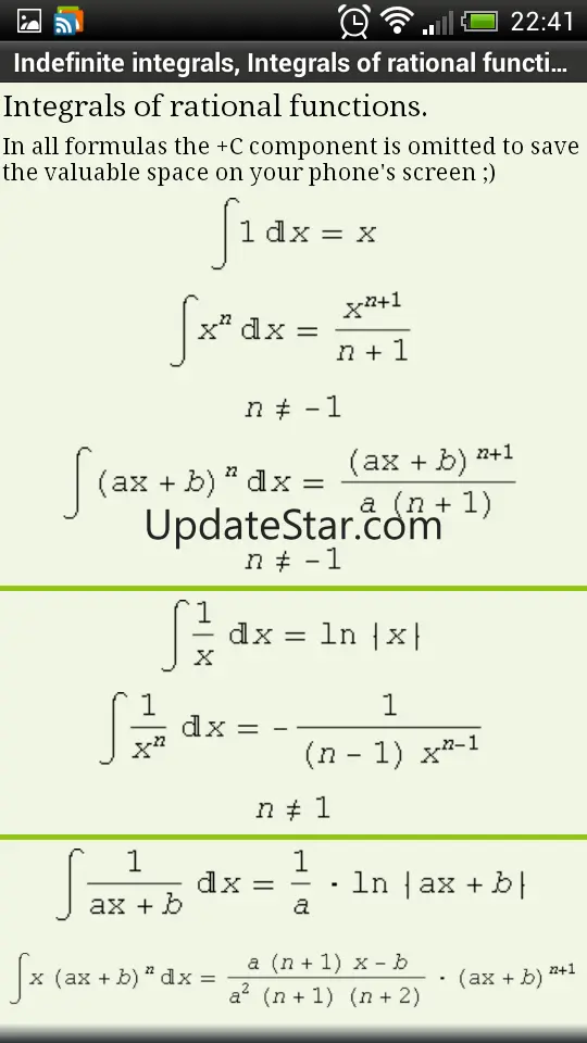 Math2 - mathematics integrals 1.5