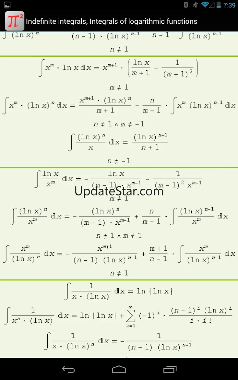 Math2 - mathematics integrals 1.5
