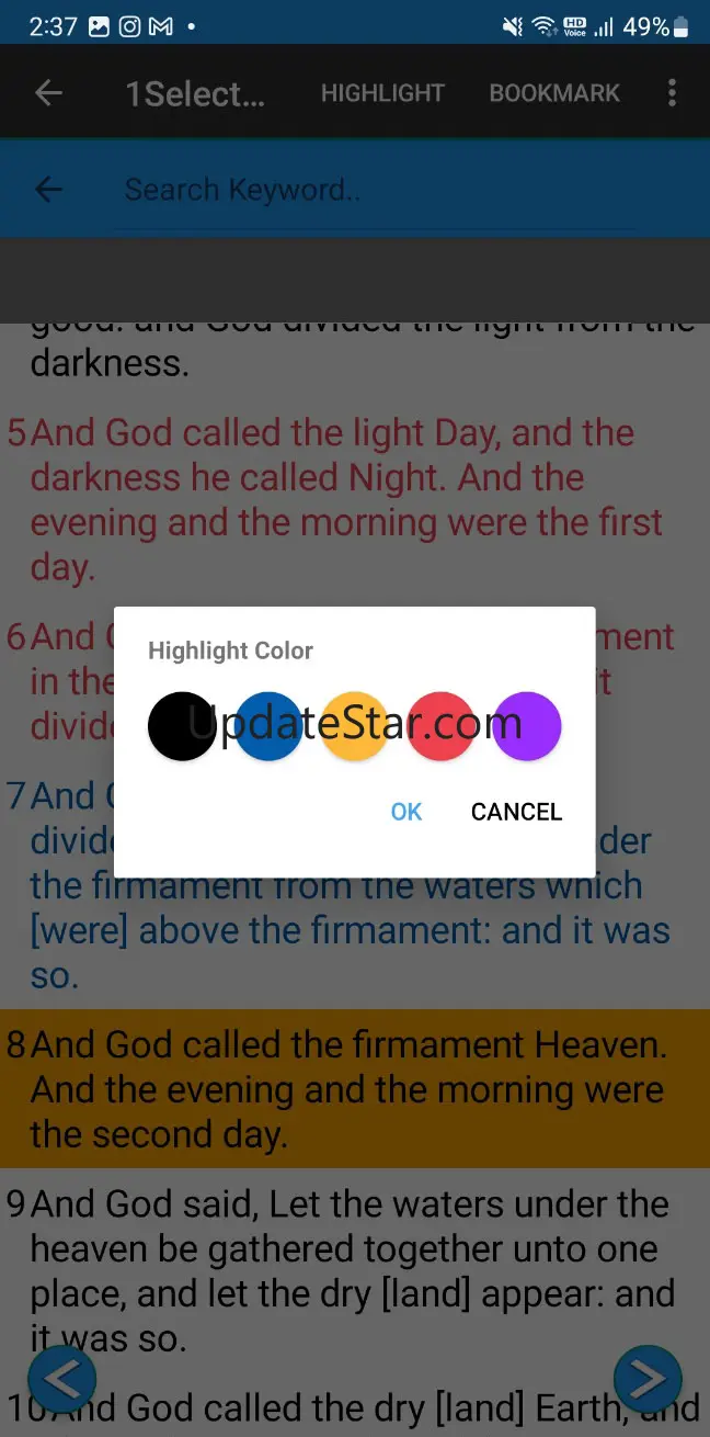 Offline english bible - kjv 8.3