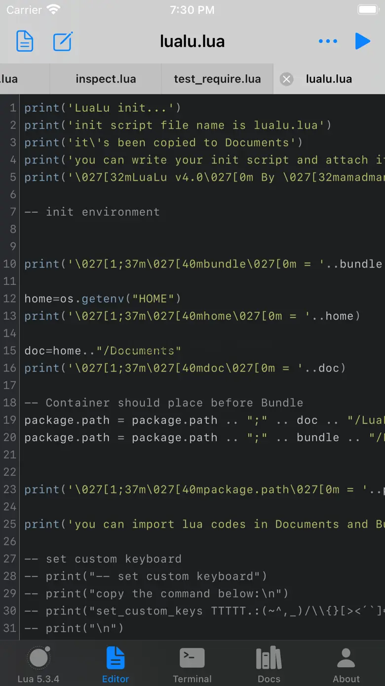 LuaLu REPL - Learn Lua Coding 4.4.1