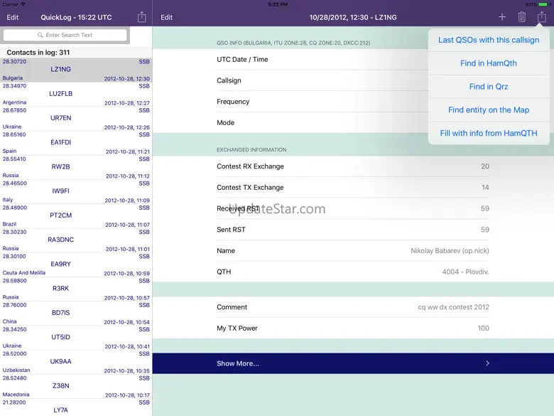 Mircules HAM QuickLog 3.4