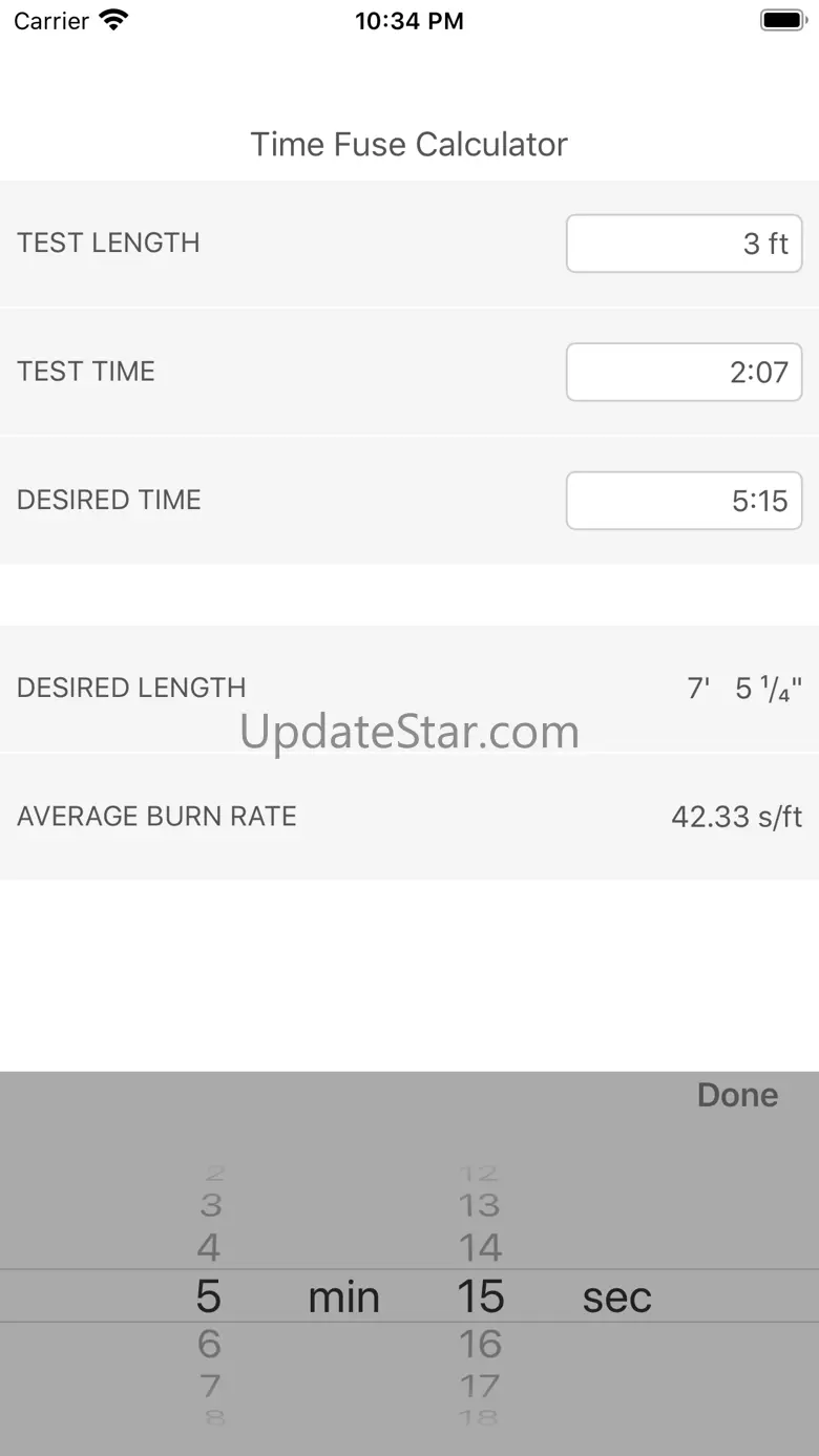 Time Fuse Calculator 1.1.1