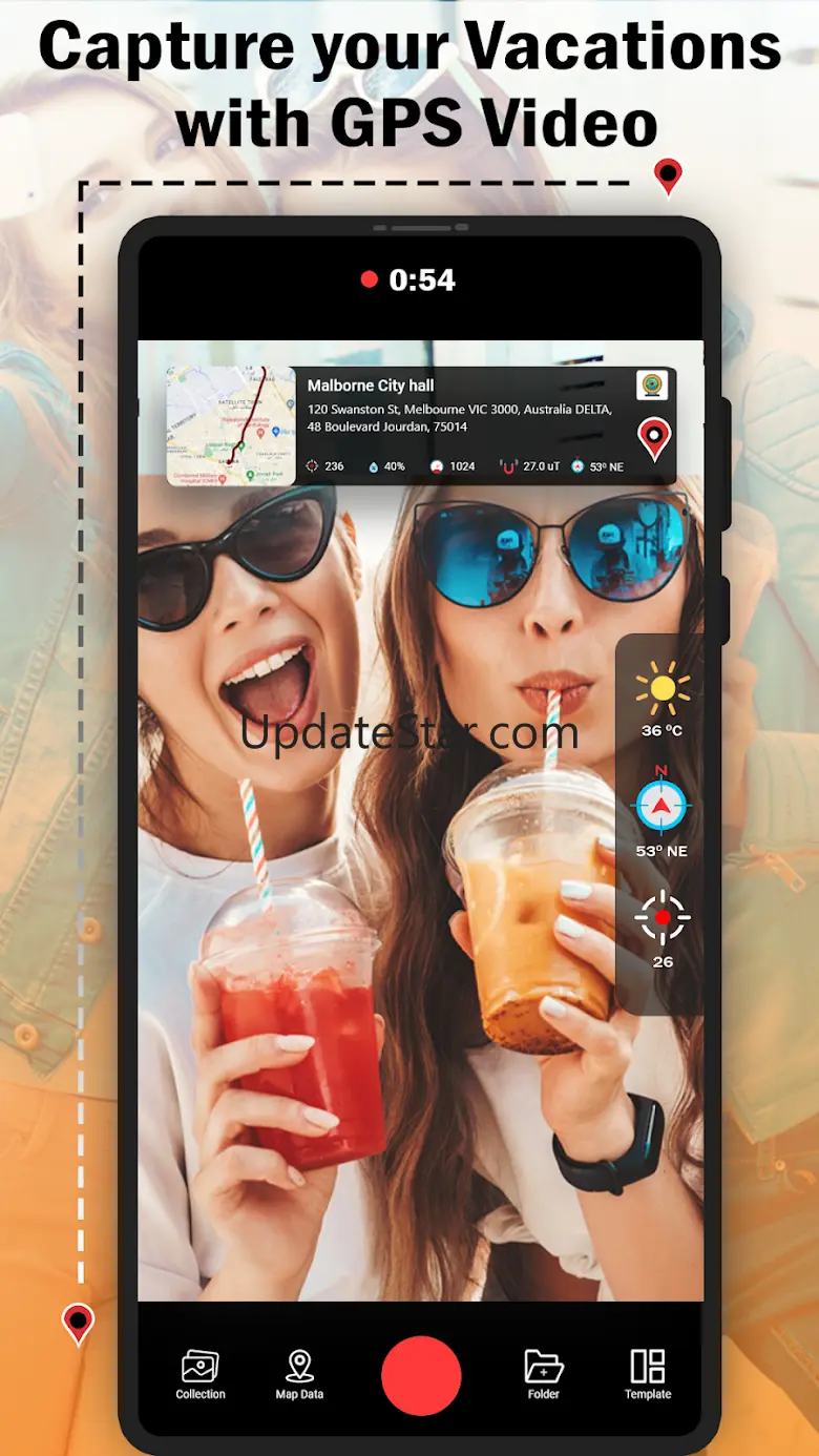 GPS Map Video Camera App