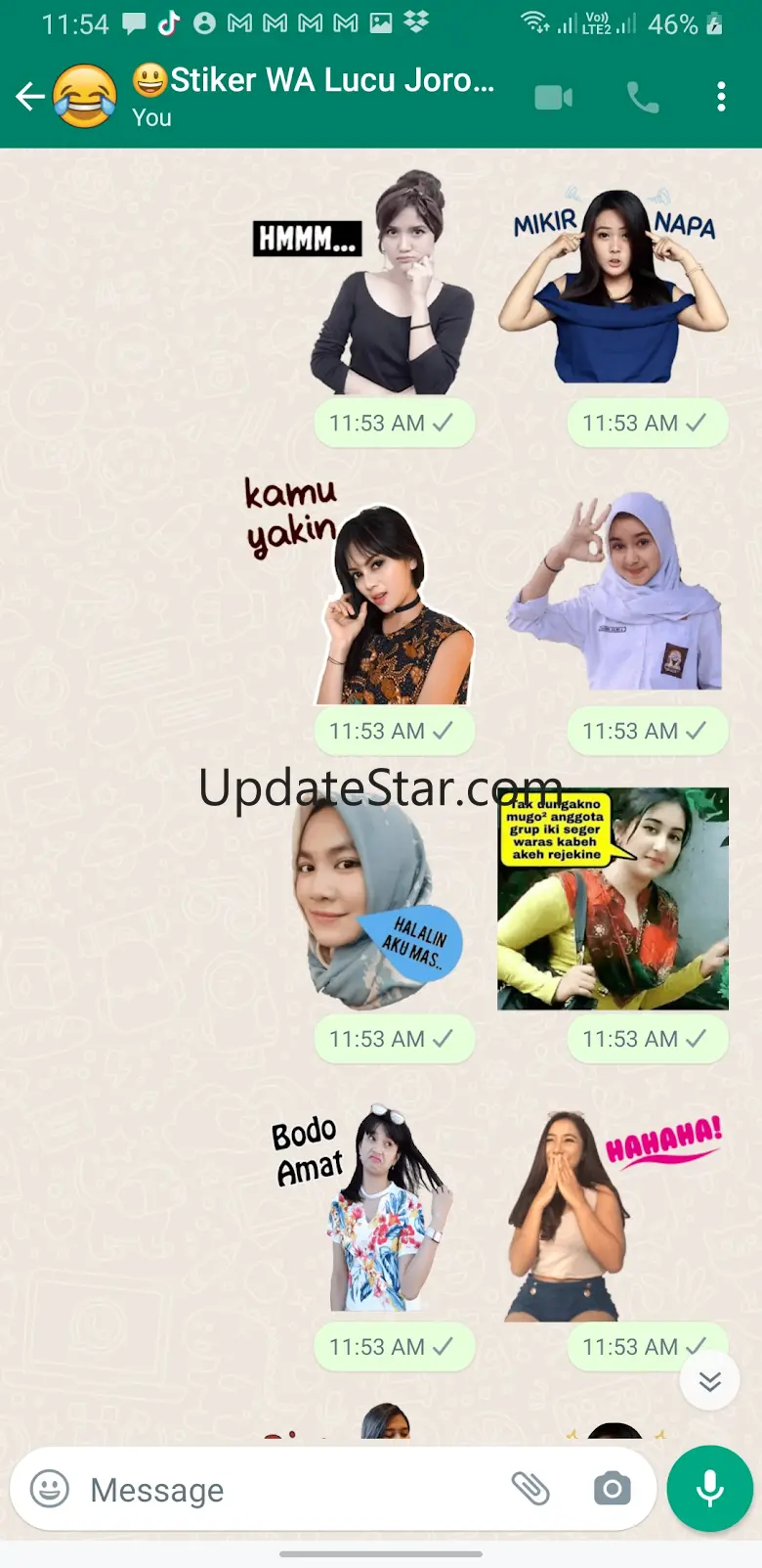Stiker WA Lucu Jorok Gokil