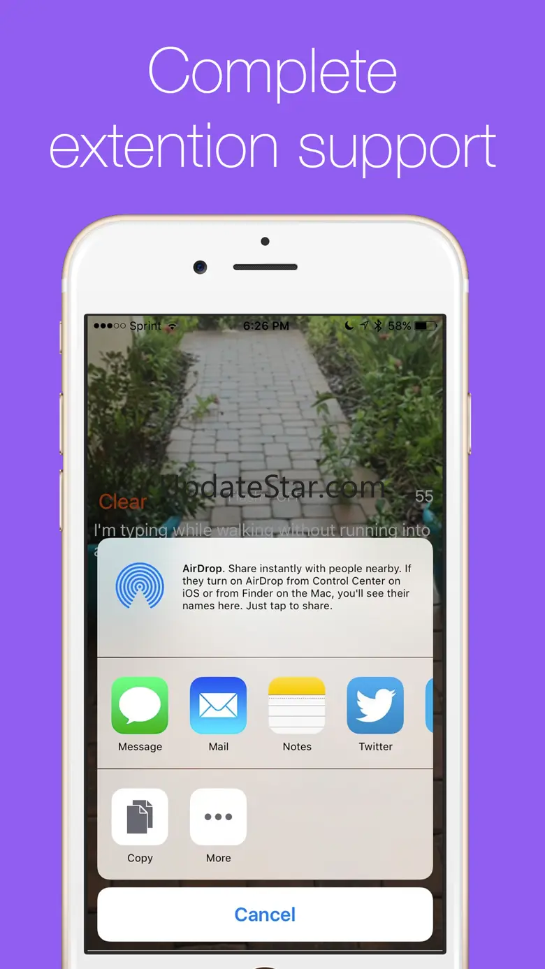 Walky Talky - Walk while you type and not run into anything! 1.2