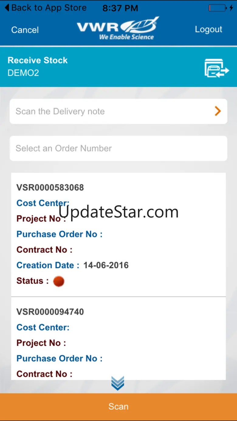 Avantor Inventory Manager iOS App 4.1