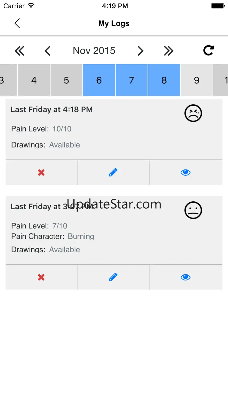 My Pain Logs 17.2