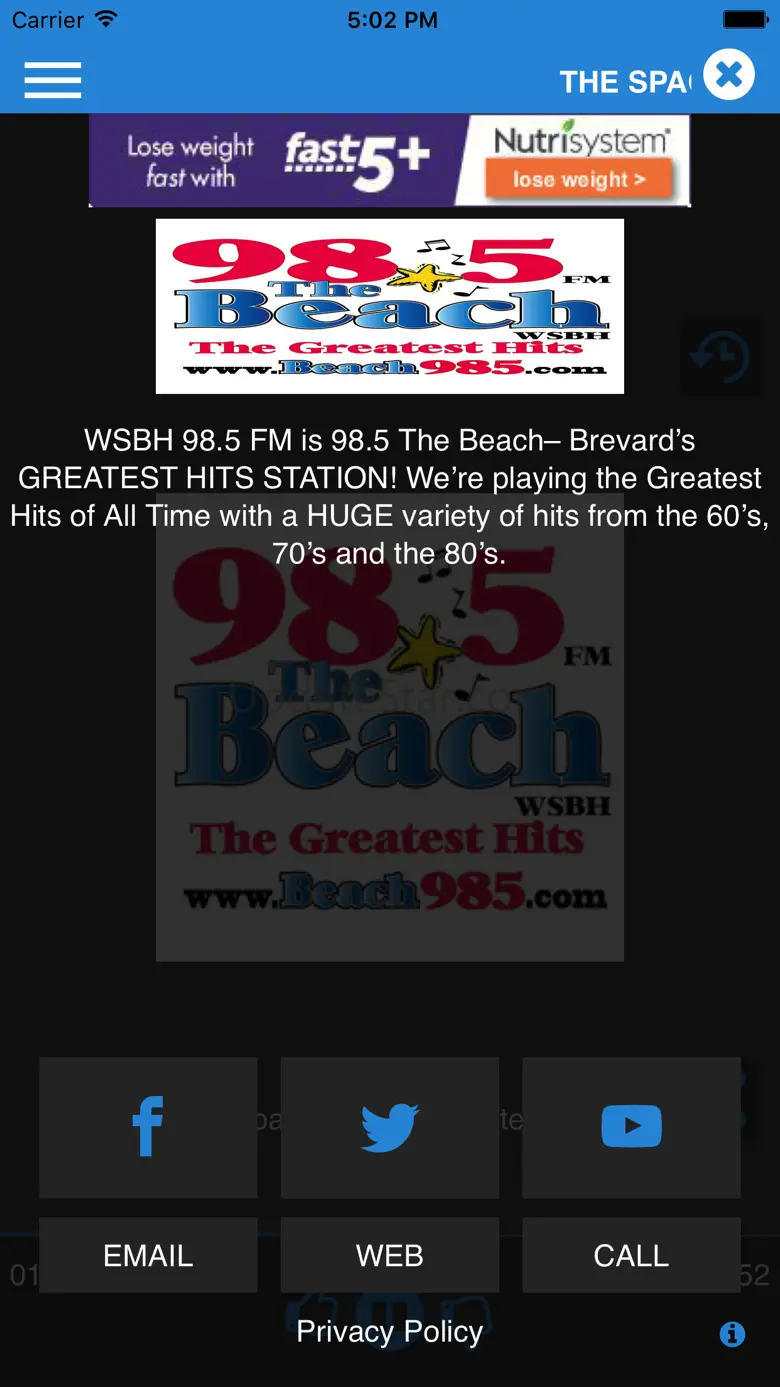 98.5 The Beach WSBH 7.0.7