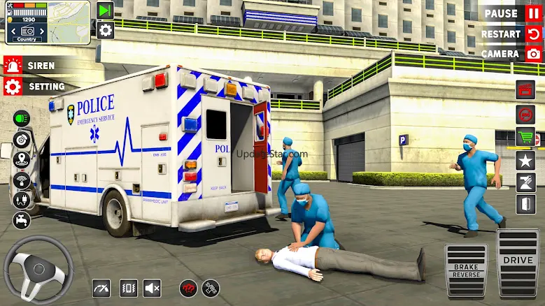 US Emergency Ambulance Game 3D