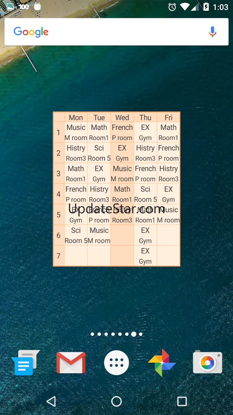 Time Table with Widget 2.0