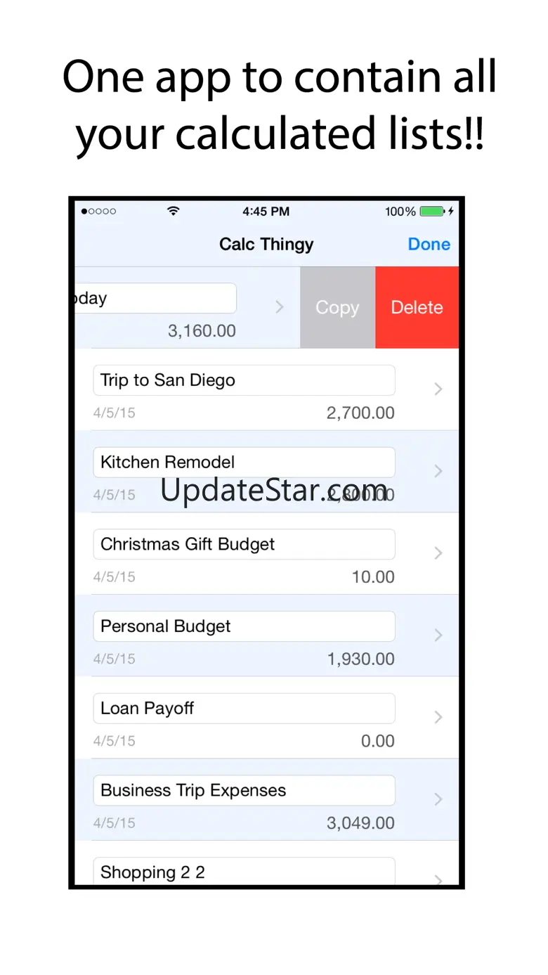 Calc Thingy - Calculate your lists 2.0