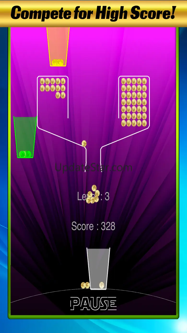 Gold Coin Cup Dropper Puzzle Challenged Free Games 1.1