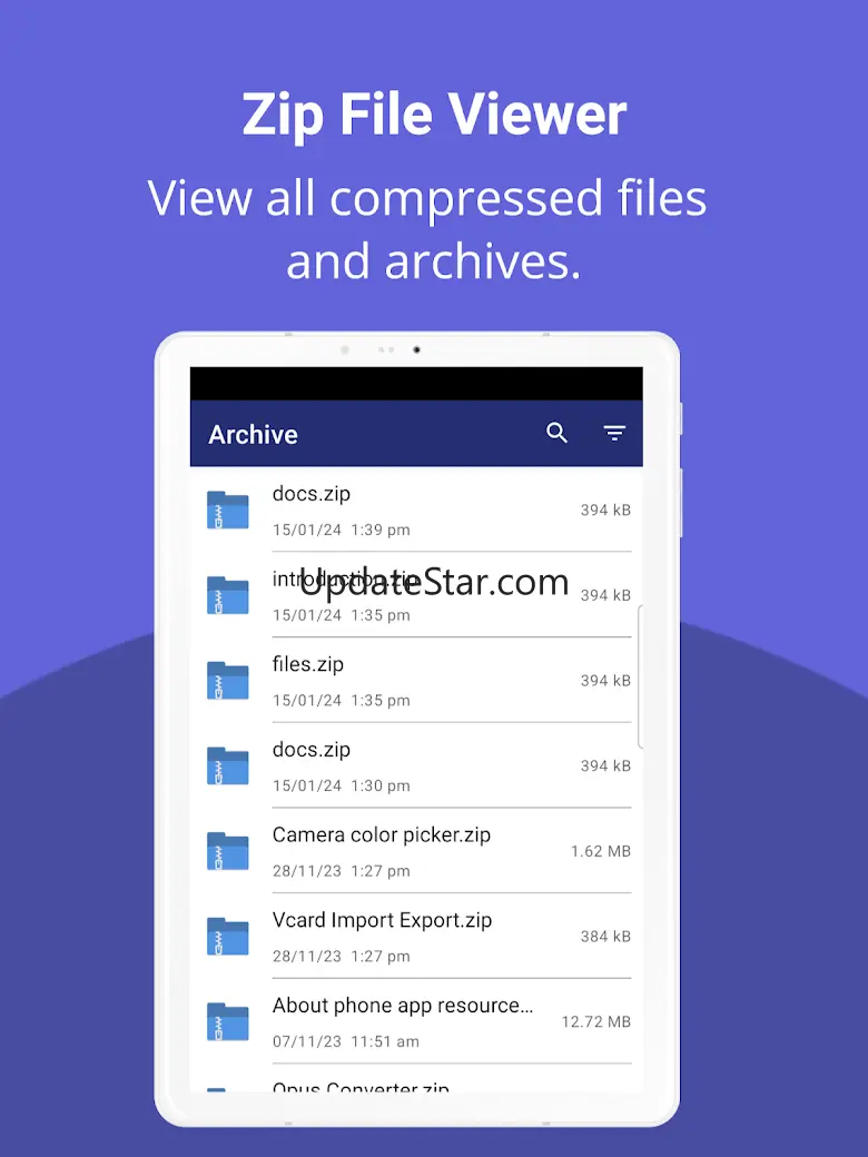 Zip file extractor for Android 3.4