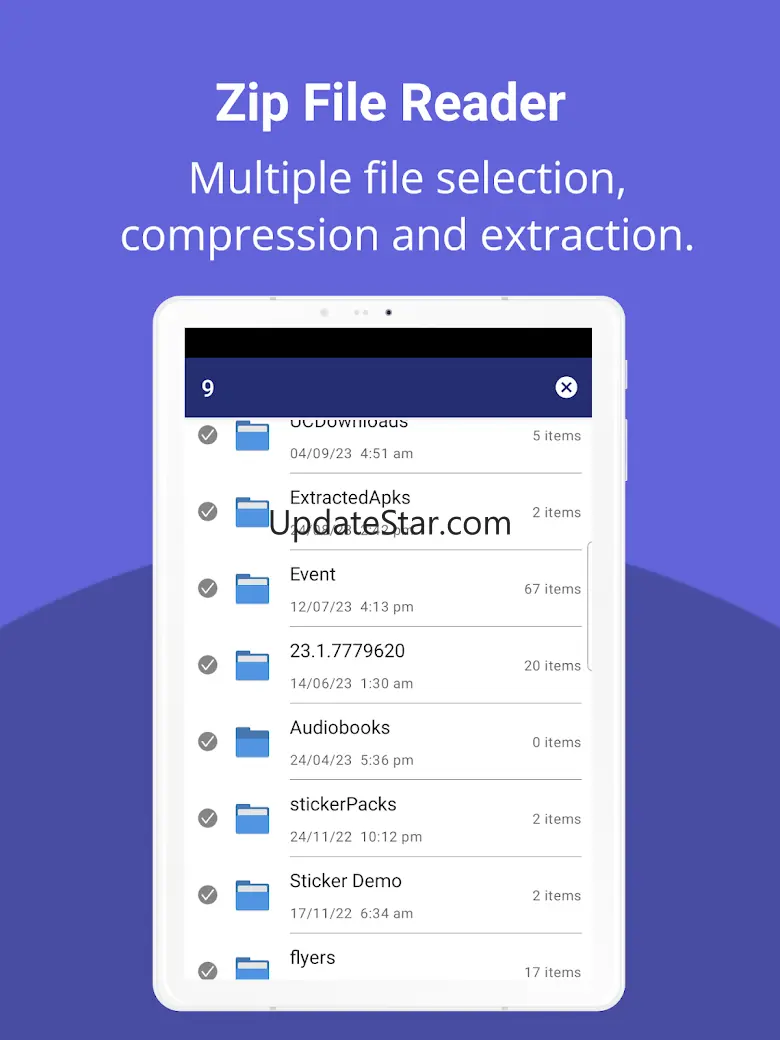 Zip file extractor for Android 3.4
