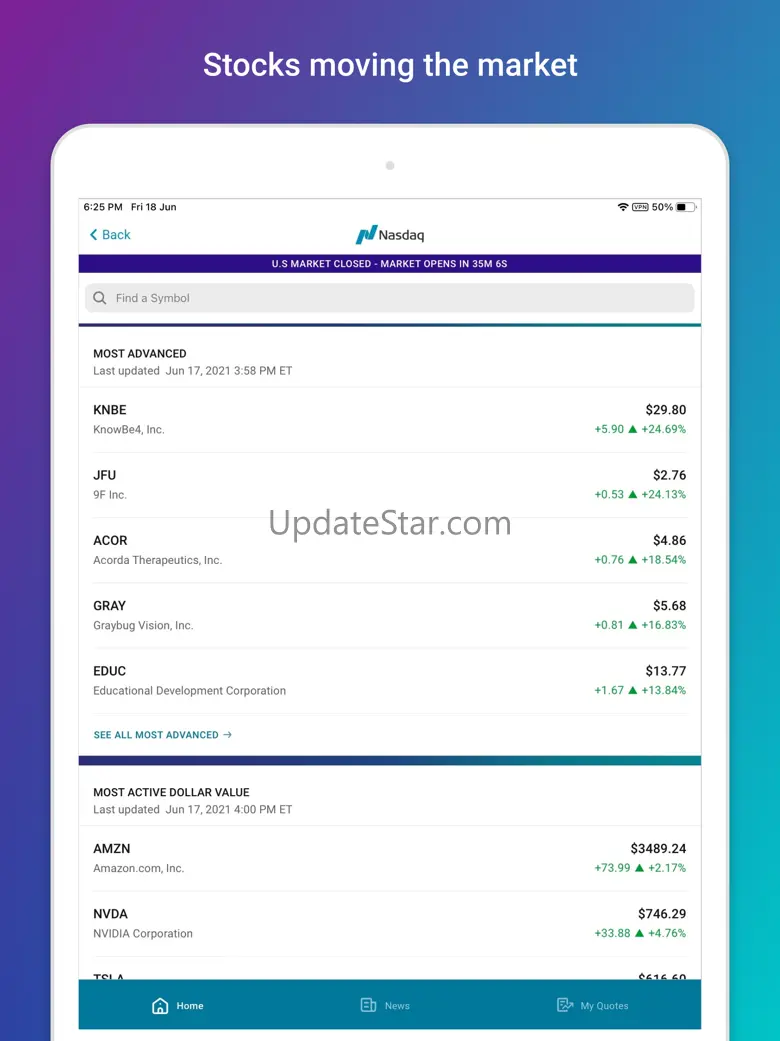 Nasdaq Markets Tablet 2.0.3
