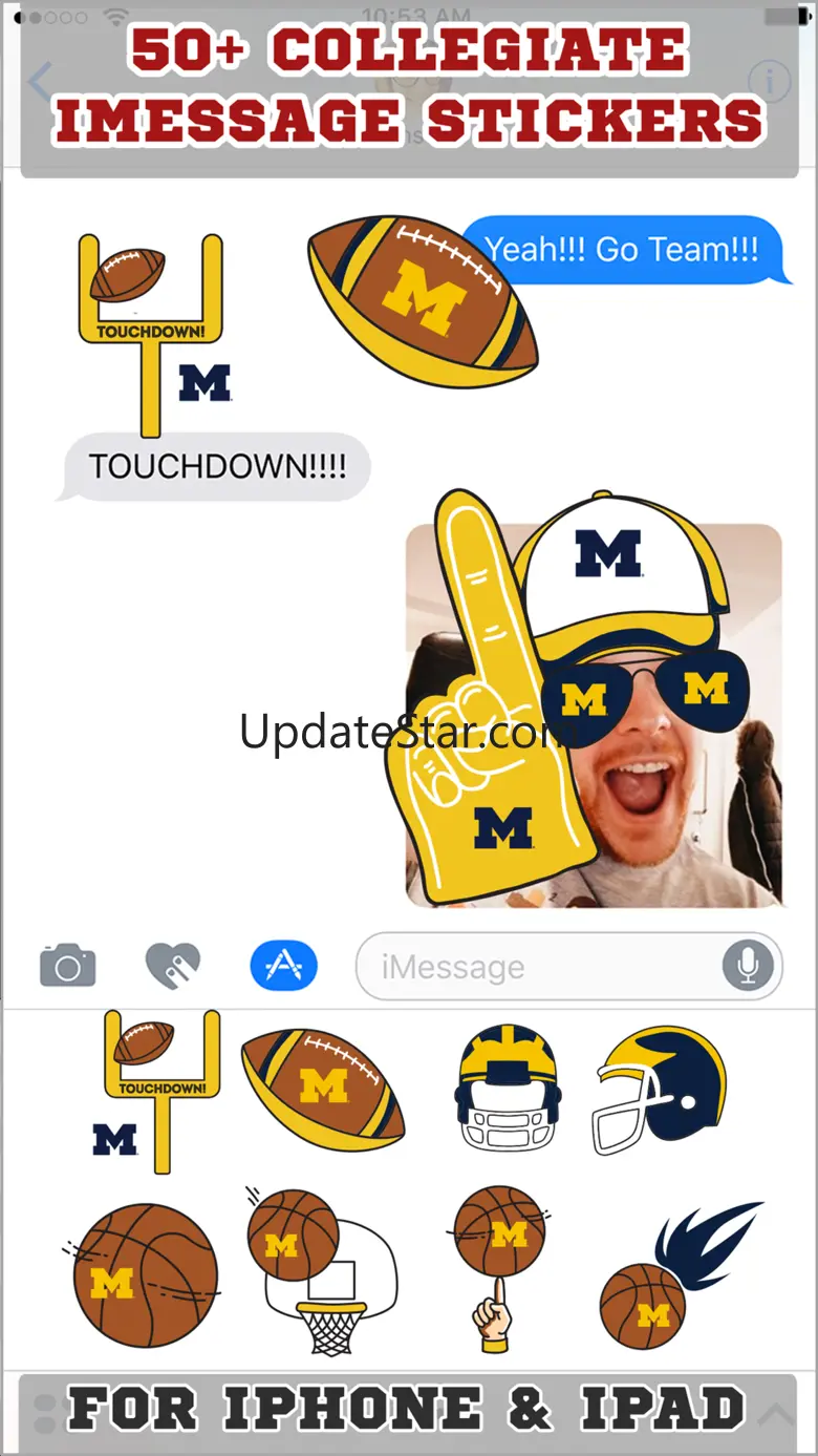 University of Michigan Stickers PLUS for iMessage 1.0
